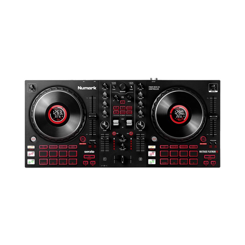Numark Mixtrack Platinum FX 4-Deck Advanced DJ controller with Jog Wheel Displays and Effects paddles